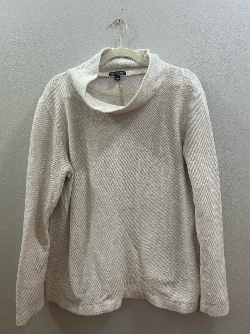 J crew mercantile Cream Cowl Neck Sweater Top large
